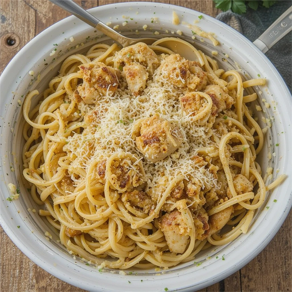 Garlic Parmesan Chicken Pasta Recipe