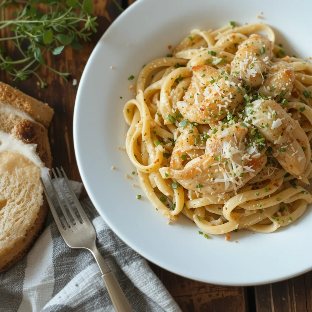 Garlic Parmesan Chicken Pasta Recipe