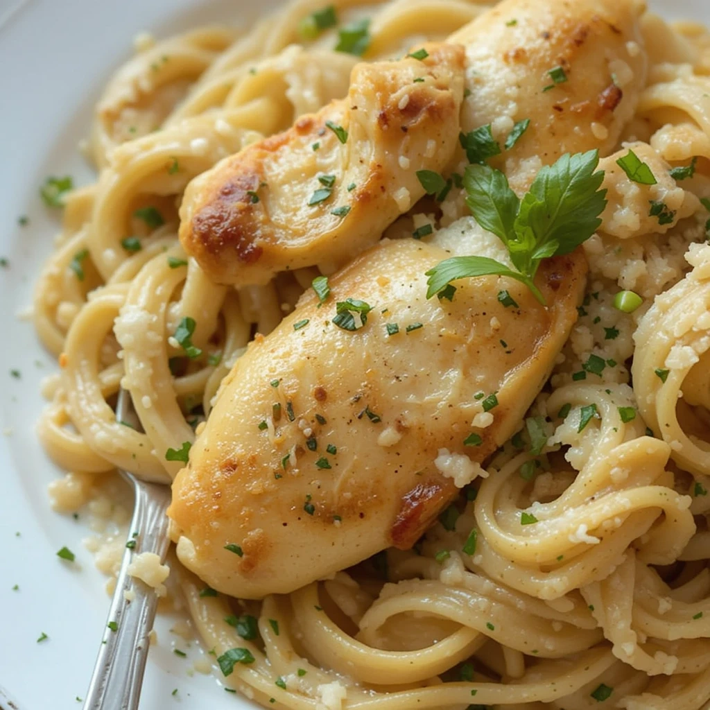 Garlic Parmesan Chicken Pasta Recipe