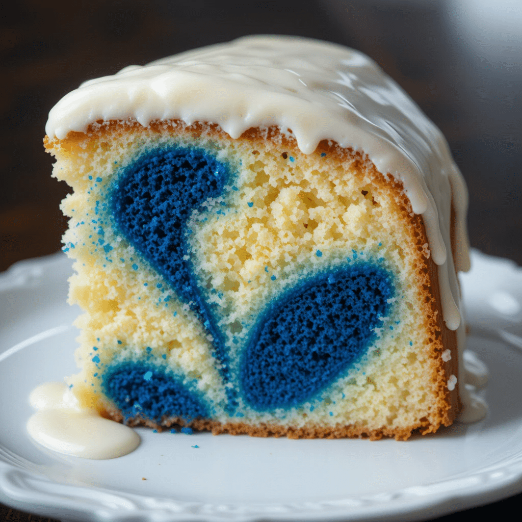 Blue Velvet Swirl Vanilla Pound Cake
