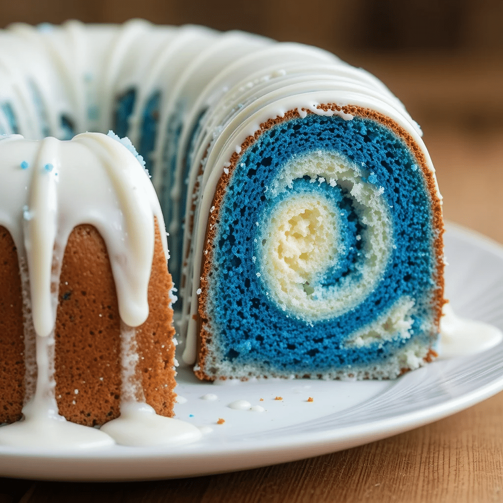Blue Velvet Swirl Vanilla Pound Cake