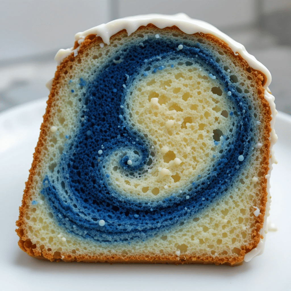 Blue Velvet Swirl Vanilla Pound Cake